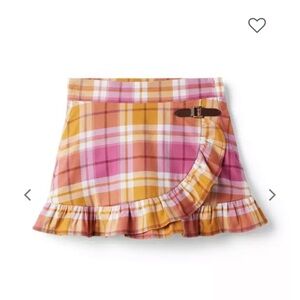 Janie and Jack Plaid Ruffle Skirt with Buckle Fall 2022